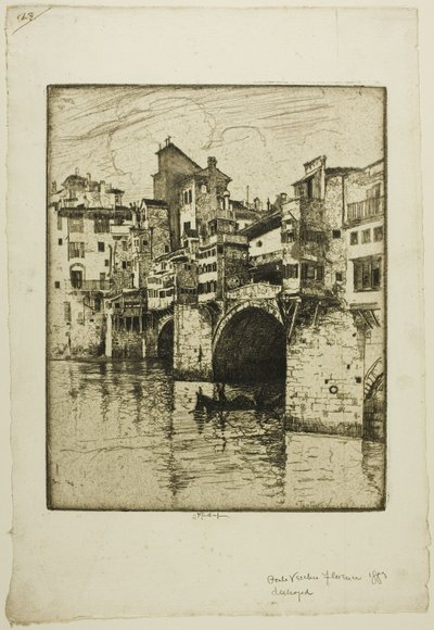 Ponte Vecchio, Firenze alkotó: Joseph Pennell