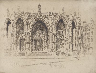 San Maclou tornáca, Rouen, 1907. alkotó: Joseph Pennell