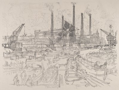 Power-House, Berlin, 1914. alkotó: Joseph Pennell