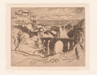 Alcantara híd Toledóban Szent Márton híd, Toledo alkotó: Joseph Pennell