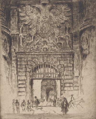 Visagara kapu, Madrid kapuja, Toledo, 1904. alkotó: Joseph Pennell