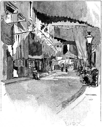 Rue de Beaucaire. Joseph Pennell metszete 1888 alkotó: Joseph Pennell