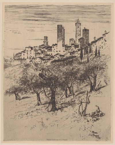 Szent Gimignano alkotó: Joseph Pennell
