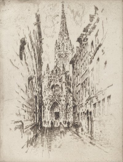 Saint Maclou, Rouen, 1907. alkotó: Joseph Pennell
