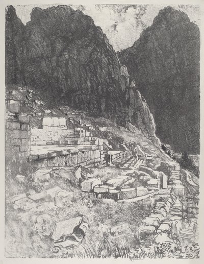 A hatalmasok ülései, Delphi, 1913. alkotó: Joseph Pennell