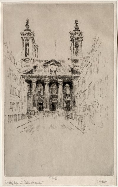St. Johns, Westminster, 1895. alkotó: Joseph Pennell
