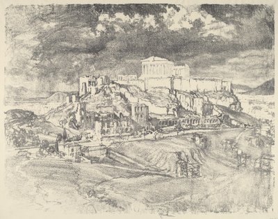 Vihar az Akropolisz mögött alkotó: Joseph Pennell