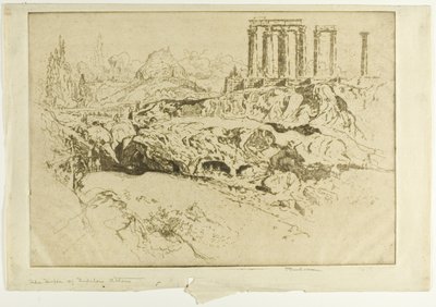 Jupiter temploma, Athén alkotó: Joseph Pennell