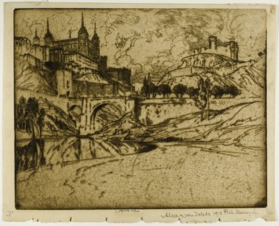 Az Alcazar, Toledo alkotó: Joseph Pennell