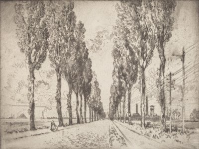 The Avenue, Valenciennes, 1910. alkotó: Joseph Pennell