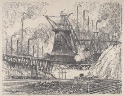 The Big Mill, Gary, Indiana, 1915. alkotó: Joseph Pennell
