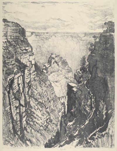 A Bright Angel Trail alkotó: Joseph Pennell