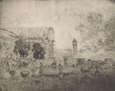 A Kristálypalota, 1905. alkotó: Joseph Pennell