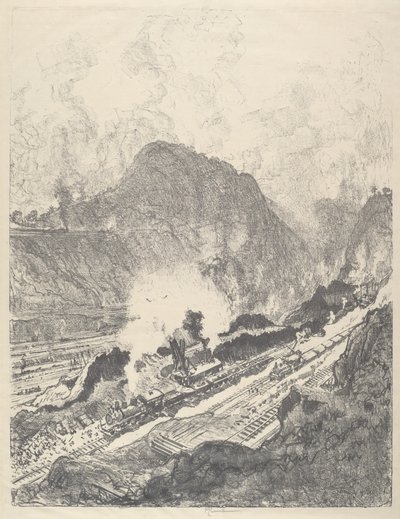 Kivágás Culebrából, 1912. alkotó: Joseph Pennell