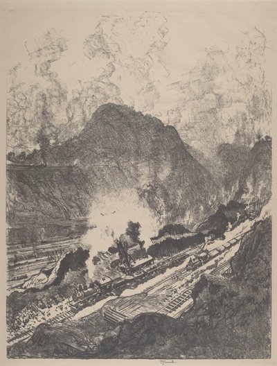 A Culebra kivágása, 1912. alkotó: Joseph Pennell
