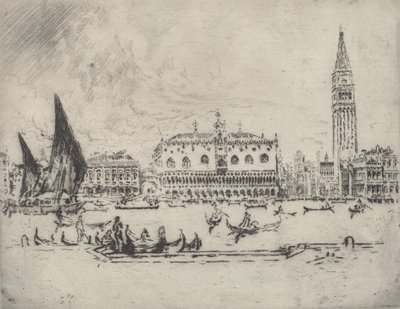 A Dózse-palota, 1883. alkotó: Joseph Pennell