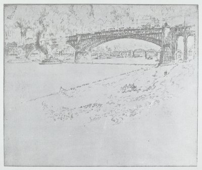The Eads Bridge, St. Louis [felül], 1919 vagy utána. alkotó: Joseph Pennell