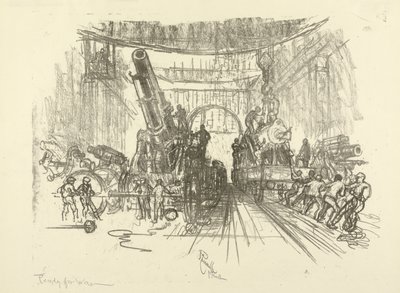 Az angol háborús sorozat: W.453. Háborúra készen, 1916 alkotó: Joseph Pennell