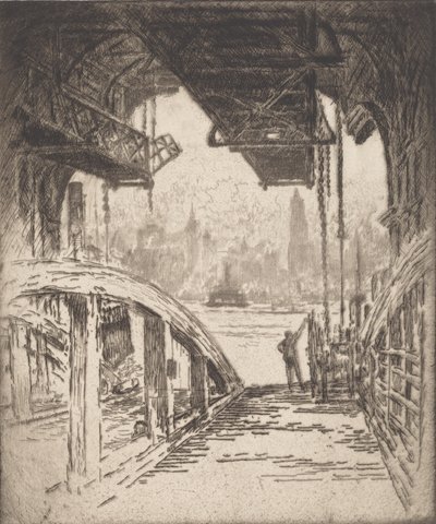 A kompház, 1919. alkotó: Joseph Pennell