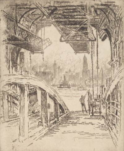 A kompház, 1919. alkotó: Joseph Pennell