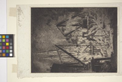 A katedrális alapjai (rézkarc és szárazhús) alkotó: Joseph Pennell