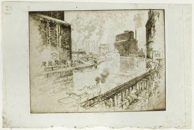 The Grain Elevators, Chicago alkotó: Joseph Pennell