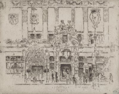 The Institute, Piccadilly, 1906. alkotó: Joseph Pennell