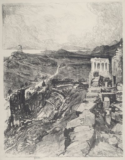 Az Odeon, Athén alkotó: Joseph Pennell