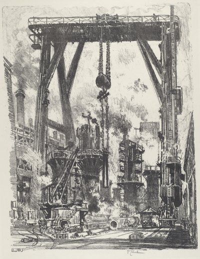 A régi fegyvergödör alkotó: Joseph Pennell