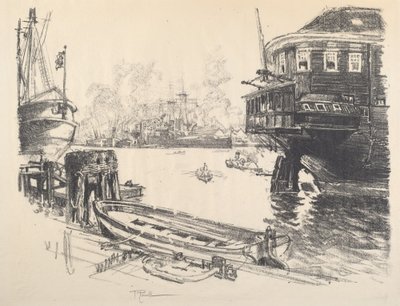 A régi és az új, 1917. alkotó: Joseph Pennell