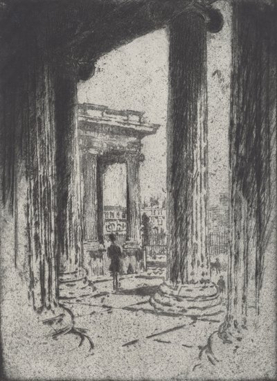 A Portico, British Museum, 1905. alkotó: Joseph Pennell