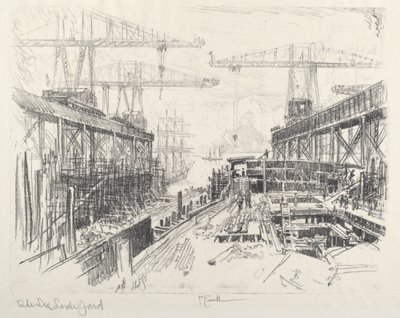 A tengeri urak udvara, c. 1912. alkotó: Joseph Pennell