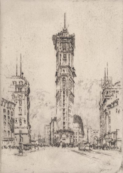 A Times épülete, 1904. alkotó: Joseph Pennell