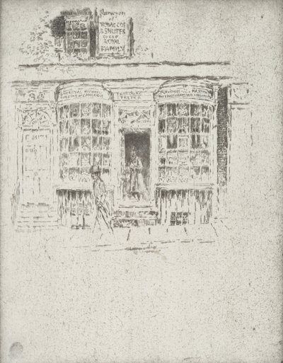 A dohánybolt, 1903. alkotó: Joseph Pennell