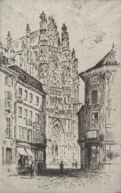 A kereszthajó, Beauvais, 1907. alkotó: Joseph Pennell