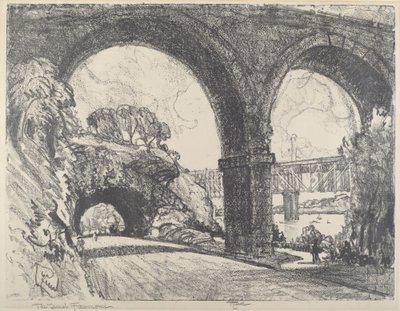 Az alagút a parkban, 1912. alkotó: Joseph Pennell