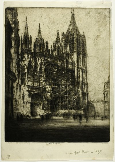 A nyugati front, roueni katedrális alkotó: Joseph Pennell