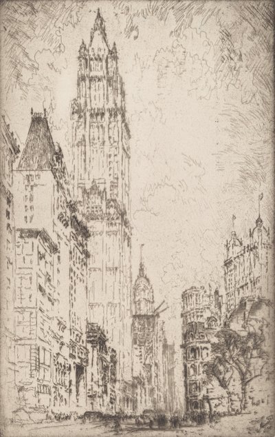 A Woolworth épület, 1915. alkotó: Joseph Pennell