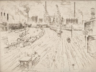 Tracks, Oberhausen, 1910. alkotó: Joseph Pennell
