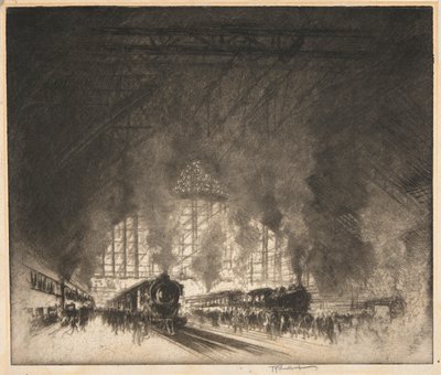 Vonatok, amelyek jönnek, és vonatok, amelyek mennek alkotó: Joseph Pennell
