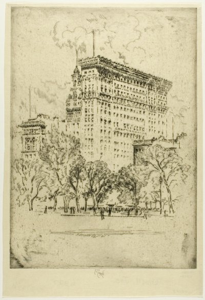 Union Square és Bank of Metropolis alkotó: Joseph Pennell