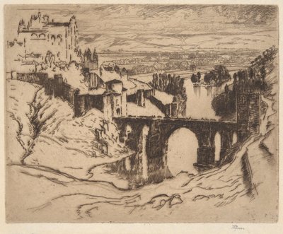 Untitled [Szent Márton hídja, Toledo] alkotó: Joseph Pennell