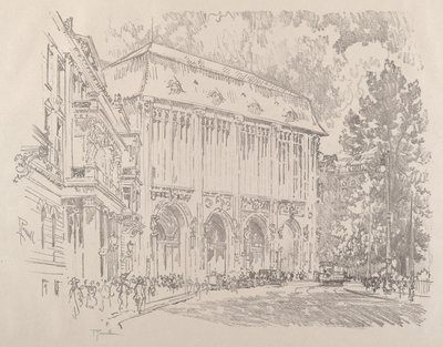 Wertheim, Leipziger Platz, Berlin, 1921. alkotó: Joseph Pennell