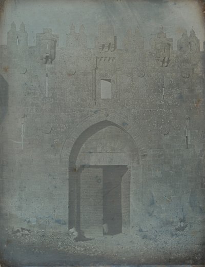 Damaszkusz kapuja, Jeruzsálem, 1842-44. alkotó: Joseph Philibert Girault De Prangey