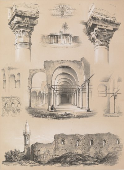 Részletek, Amrou mecset, Kairó, 1843. alkotó: Joseph Philibert Girault De Prangey