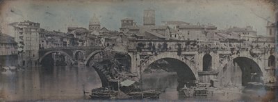 Ponte Rotto Pons Aemilius, Róma, 1842 alkotó: Joseph Philibert Girault De Prangey