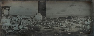 Romok és előtér, Akropolisz, Athén, 1842. alkotó: Joseph Philibert Girault De Prangey
