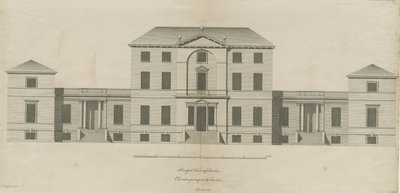 Sandon Hall: metszet, nd [1769-1771] (nyomtatás) alkotó: Joseph Pickford