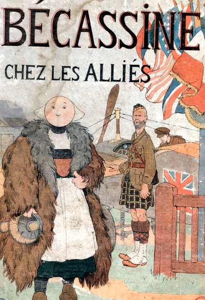 "Becassine chez les allies" című könyv borítója alkotó: Joseph Porphyre Pinchon
