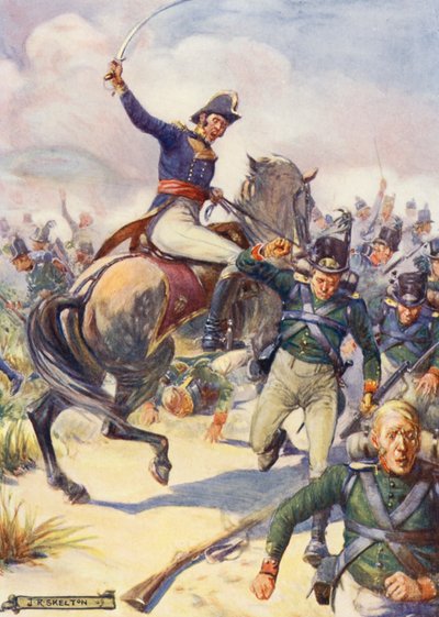 Janssens tábornok a blaauwbergi csatában (színes litográfia) alkotó: Joseph Ratcliffe (after) Skelton